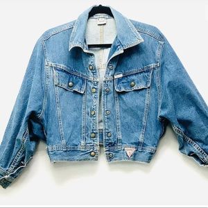 Guess Vintage 1986 Croped Original Denim Jacket- S